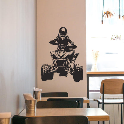 Racing Quad Bike Wall Decal. 4 Wheeler. Xtreme Sports. #JH241