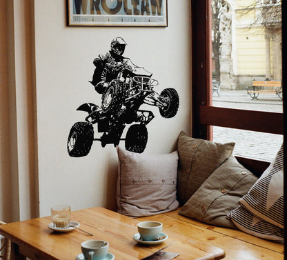 Quad Bike Motocross Vinyl Wall Decal Sticker. #JH242