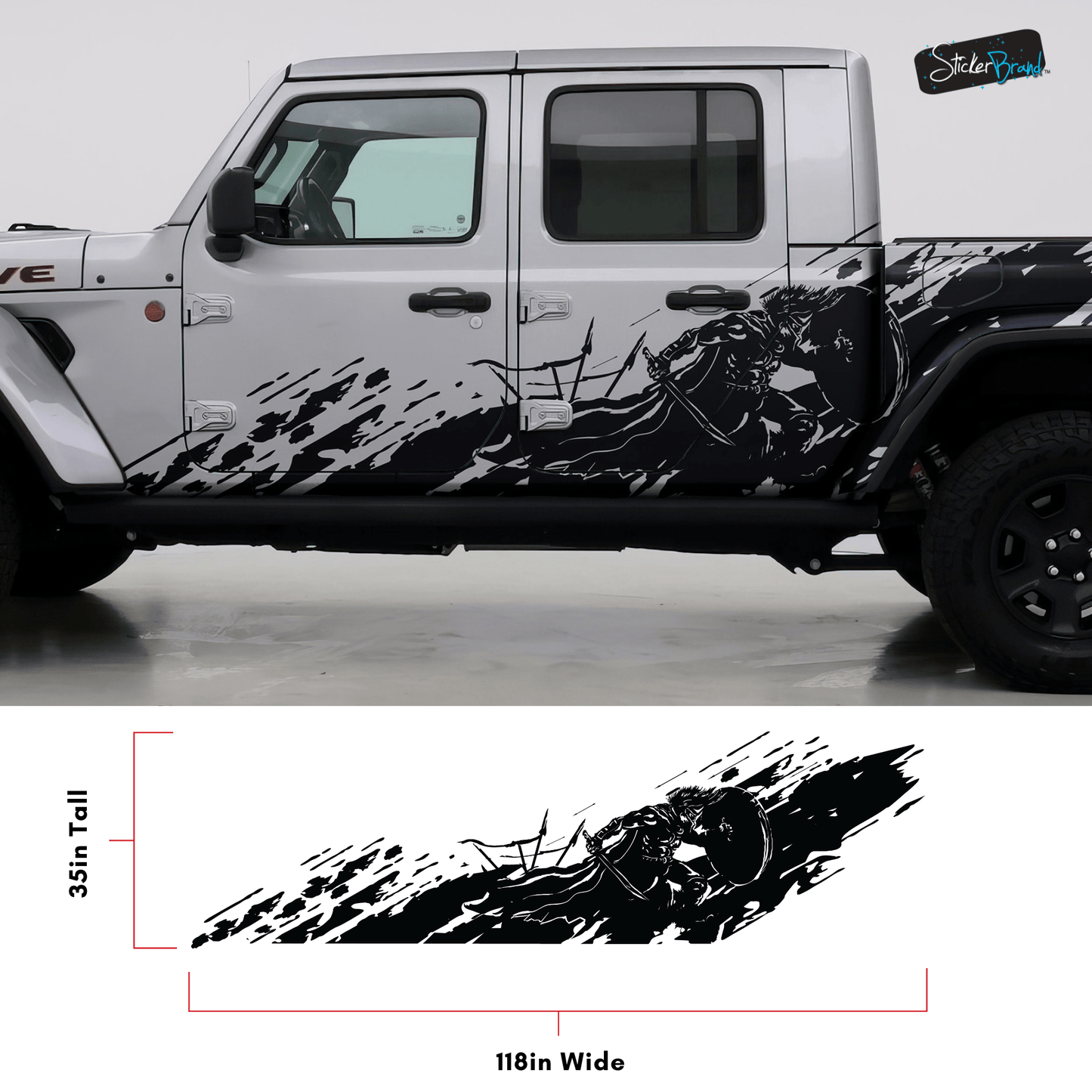 Gladiator Truck Decal Mud Splash for Jeep. #6796