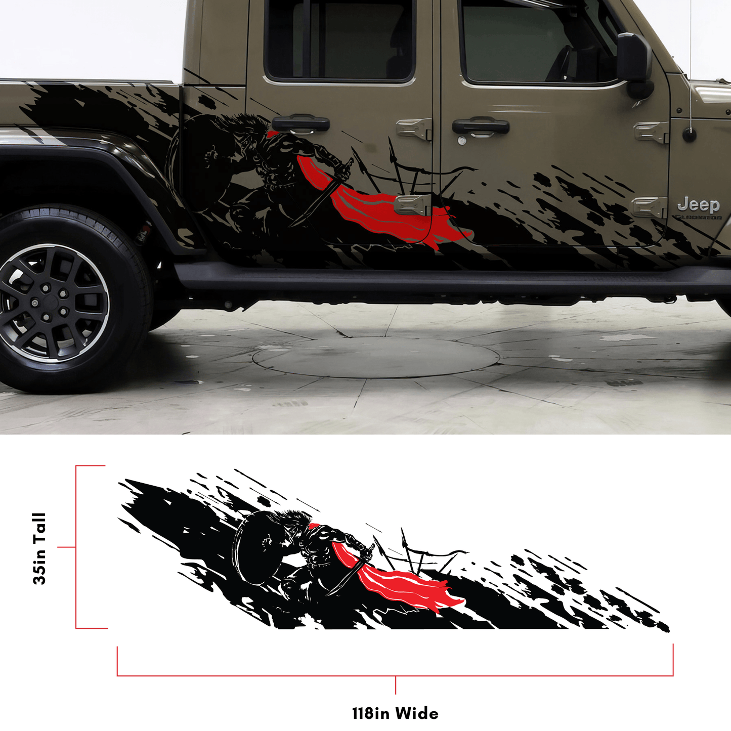 Gladiator Truck Decal Mud Splash for Jeep. #6796