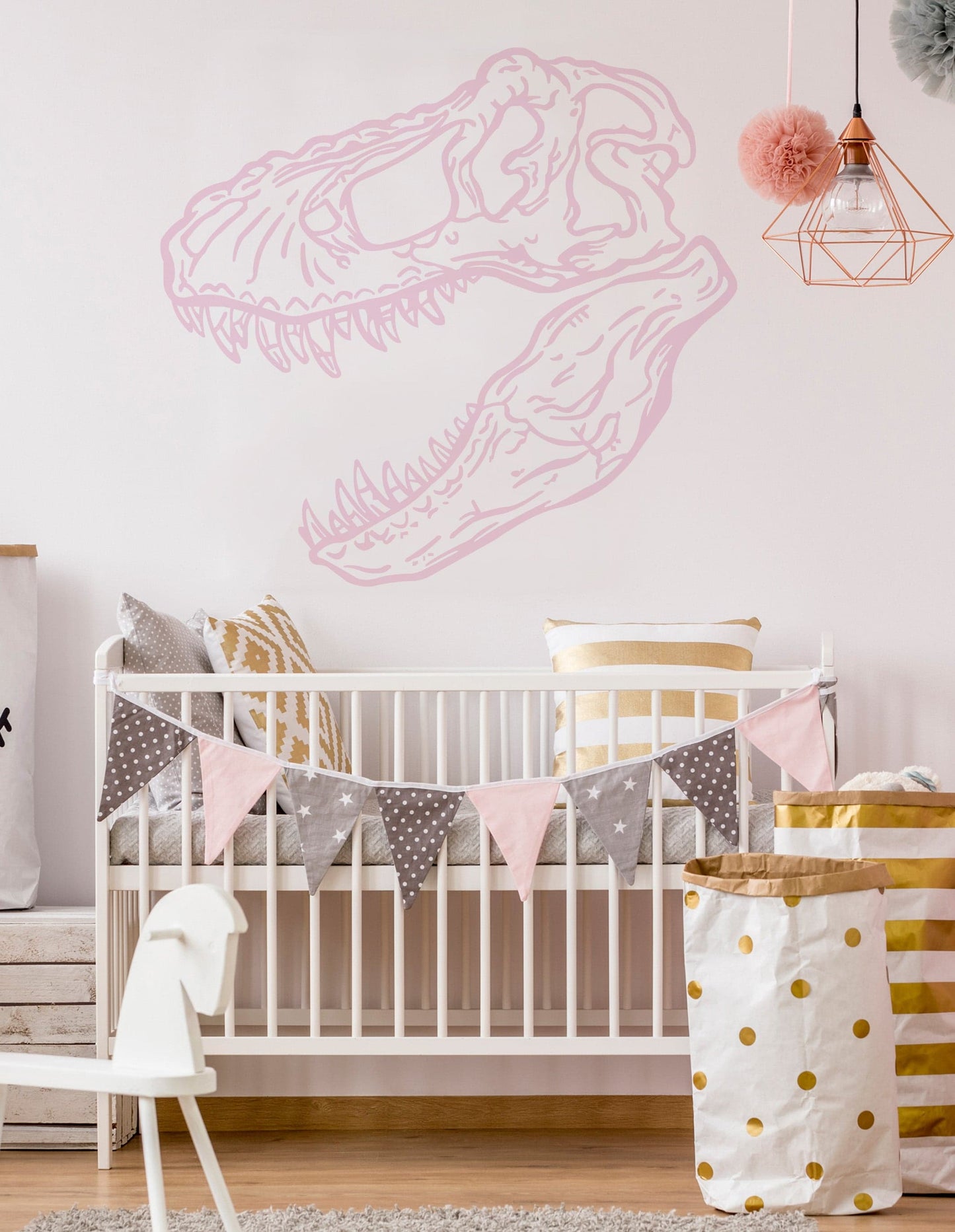 Dinosaur T-Rex Skull Head Vinyl Wall Decal Sticker. #KRiley120