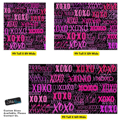 Pink XOXO Wallpaper Mural – Stylish Chic Glamour Girl’s Room Decor. #6899