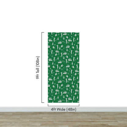 Golf Pattern Green Wallpaper Mural. #6746