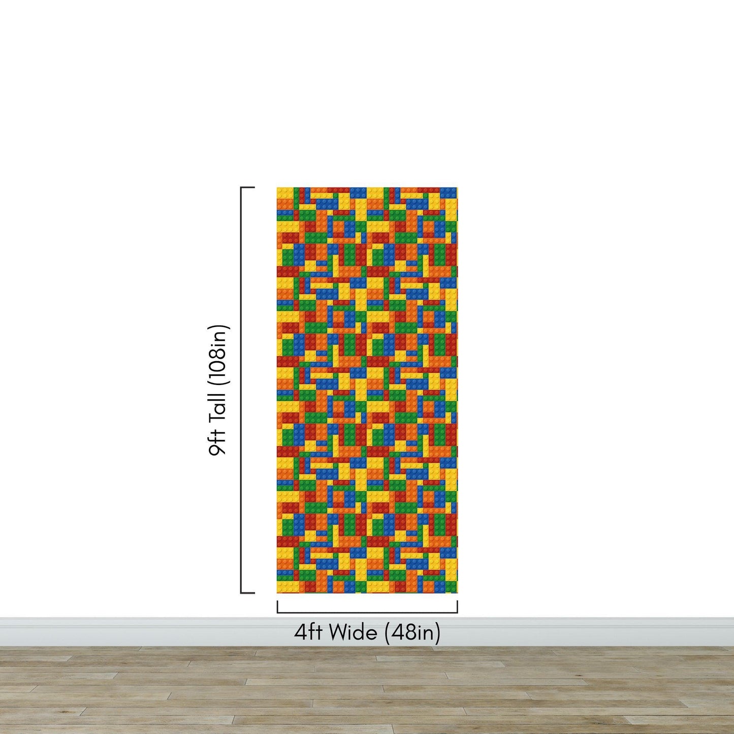 Colorful Lego Blocks Pattern Wallaper Mural. #6856