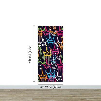 King's Crown Graffiti Wallpaper Mural. #6969