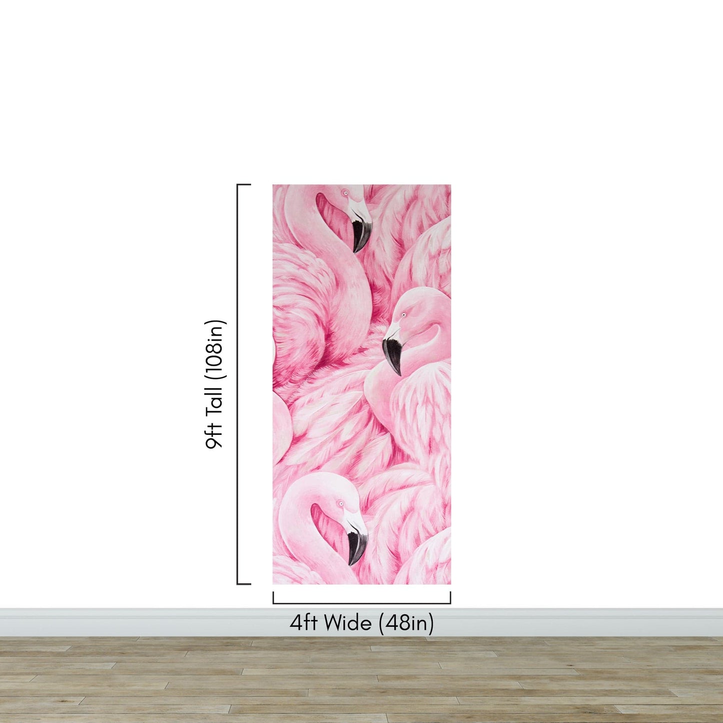 Pink Flamingos Wall Mural – Tropical Wall Art Wallpaper. #7075