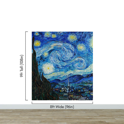 Vincent Van Gogh's The Starry Night Painting Wallpaper Mural.  #6742