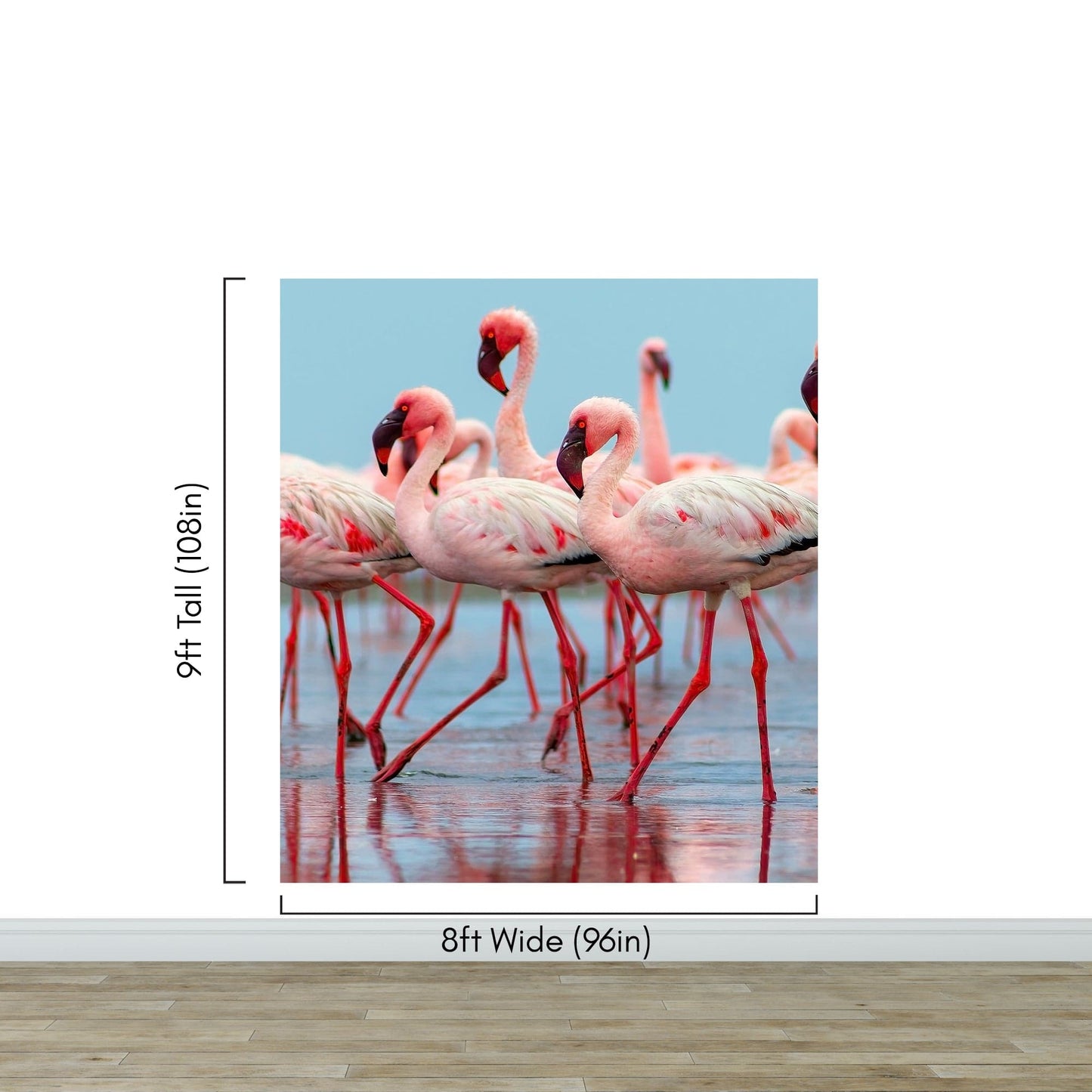Pink Flamingos Wall Mural. #7073