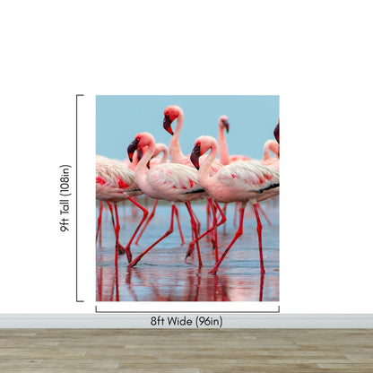 Pink Flamingos Wall Mural. #7073