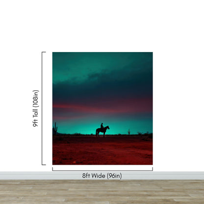 Cowboy on Horse Western Theme Wall Mural. #7068