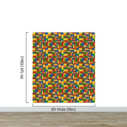 Colorful Lego Blocks Pattern Wallaper Mural. #6856