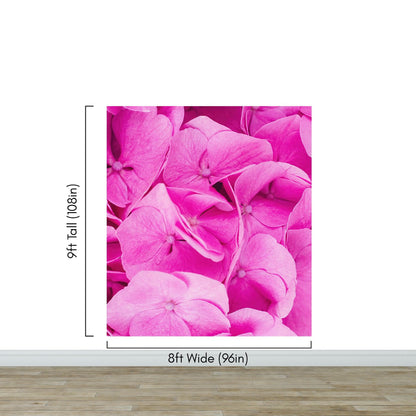 Pink Flowers Floral Wallpaper Mural. #6776