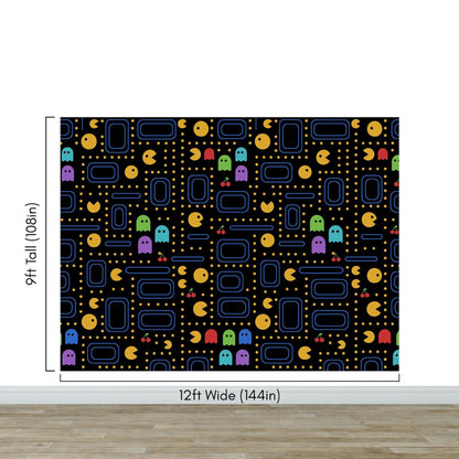 Pacman Wallpaper Mural. #7004