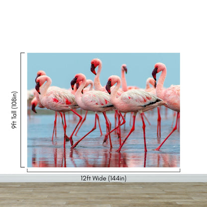 Pink Flamingos Wall Mural. #7073