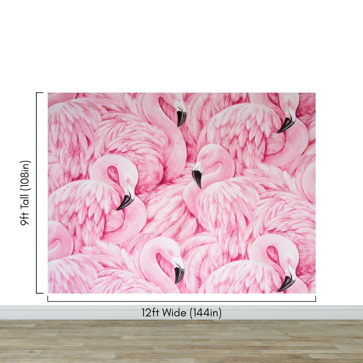 Pink Flamingos Wall Mural – Tropical Wall Art Wallpaper. #7075