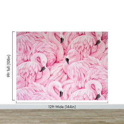 Pink Flamingos Wall Mural – Tropical Wall Art Wallpaper. #7075