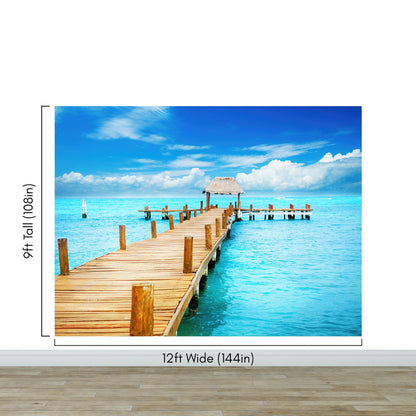 Turquoise Ocean Water Wallpaper Mural. #6150