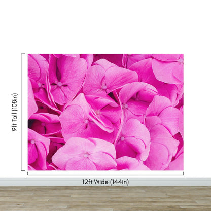 Pink Flowers Floral Wallpaper Mural. #6776