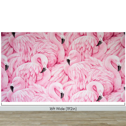 Pink Flamingos Wall Mural – Tropical Wall Art Wallpaper. #7075
