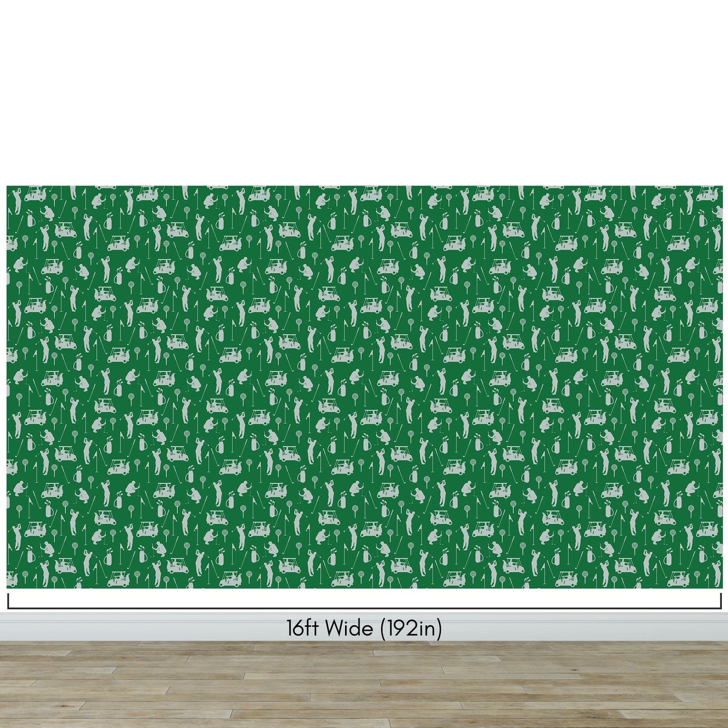 Golf Pattern Green Wallpaper Mural. #6746