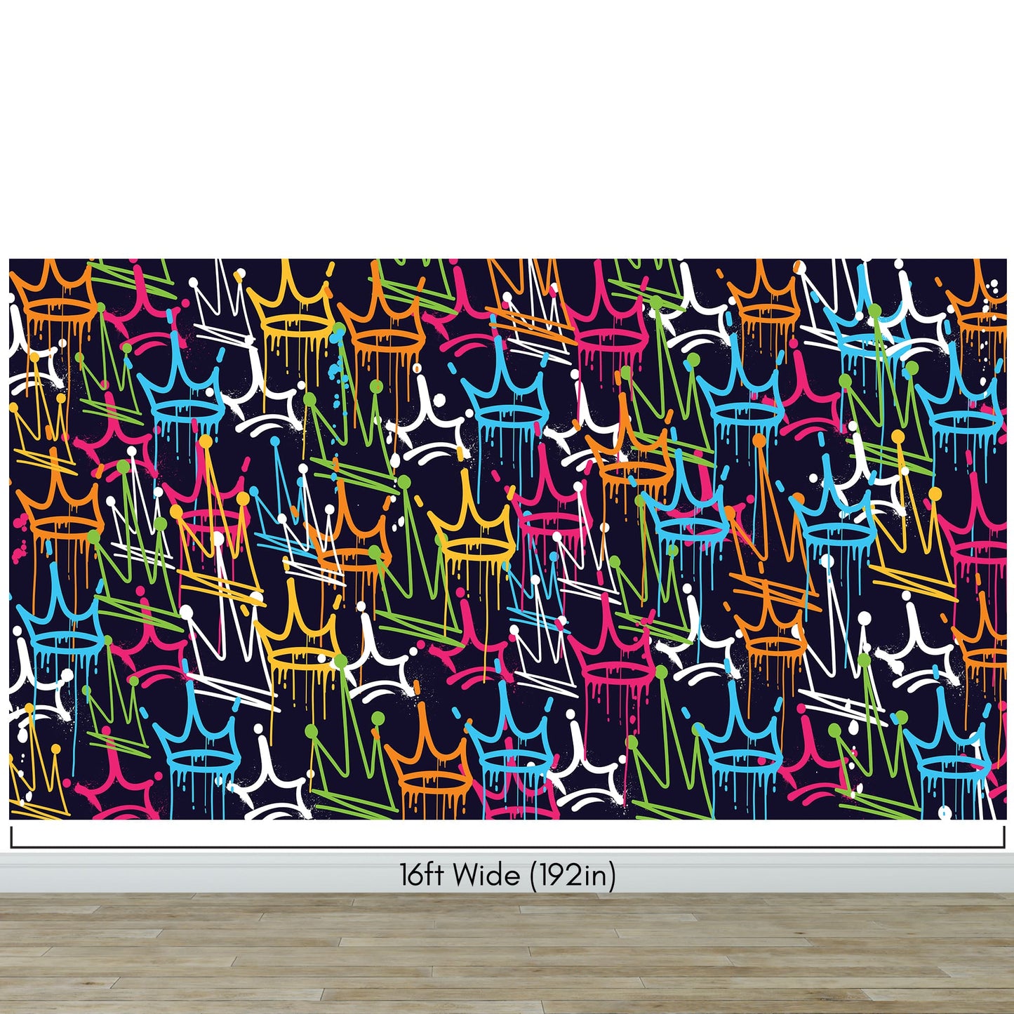 King's Crown Graffiti Wallpaper Mural. #6969
