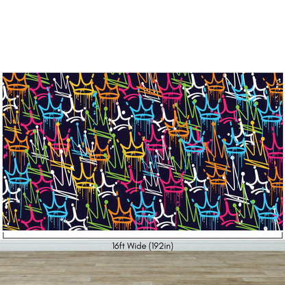 King's Crown Graffiti Wallpaper Mural. #6969