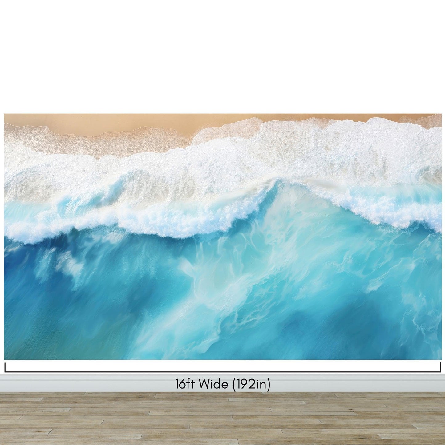 Blue Ocean Wave Wall Mural. #6869