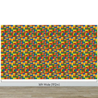 Colorful Lego Blocks Pattern Wallaper Mural. #6856