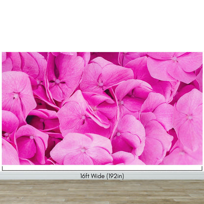 Pink Flowers Floral Wallpaper Mural. #6776