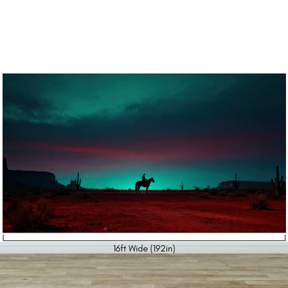 Cowboy on Horse Western Theme Wall Mural. #7068