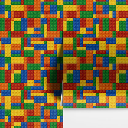 Colorful Lego Blocks Pattern Wallaper Mural. #6856