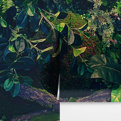 Jungle Wallpaper, Forest Greenery Botanical Wall Mural. #6741
