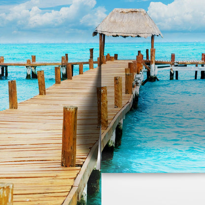 Turquoise Ocean Water Wallpaper Mural. #6150