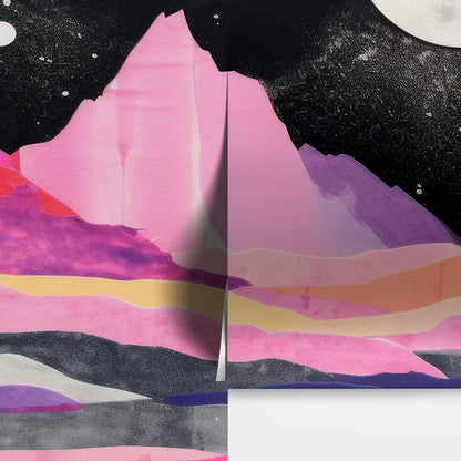 Chic Theme Wallpaper - Pink Mountain Wallpaper Mural. #6684