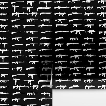 Gun Pattern Wall Mural. Urban Camo Wallpaper. #6860