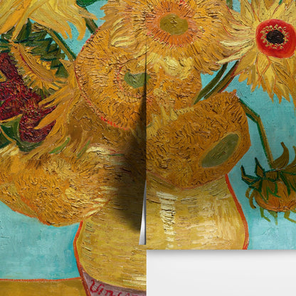 Van Gogh Sunflower Painting Wallpaper Mural. #7039