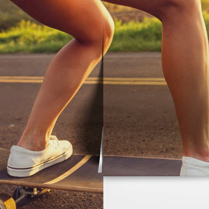 Skater Girl Wallpaper. Tropical Vibe Wall Mural. #7055