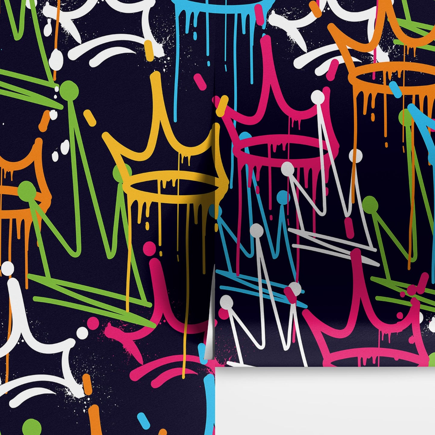 King's Crown Graffiti Wallpaper Mural. #6969