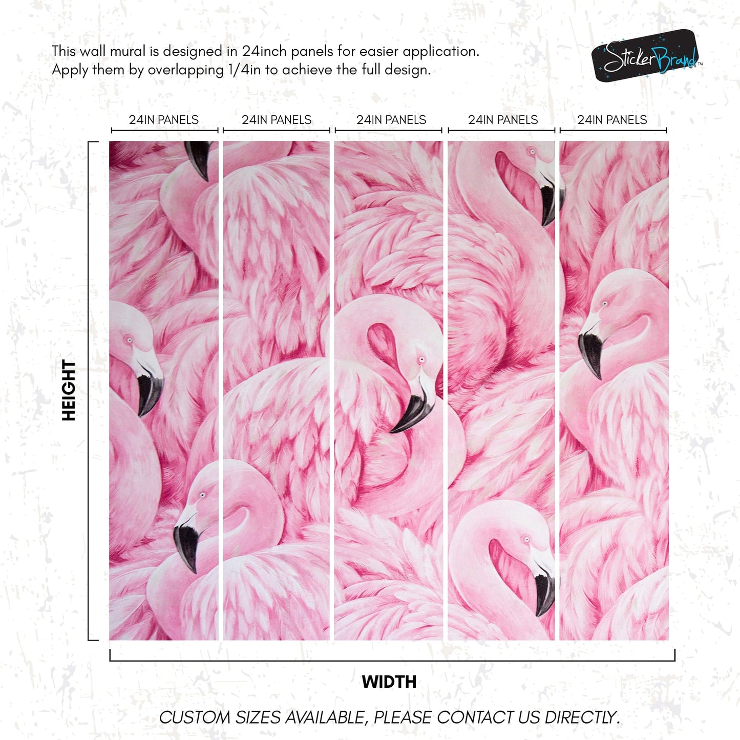 Pink Flamingos Wall Mural – Tropical Wall Art Wallpaper. #7075