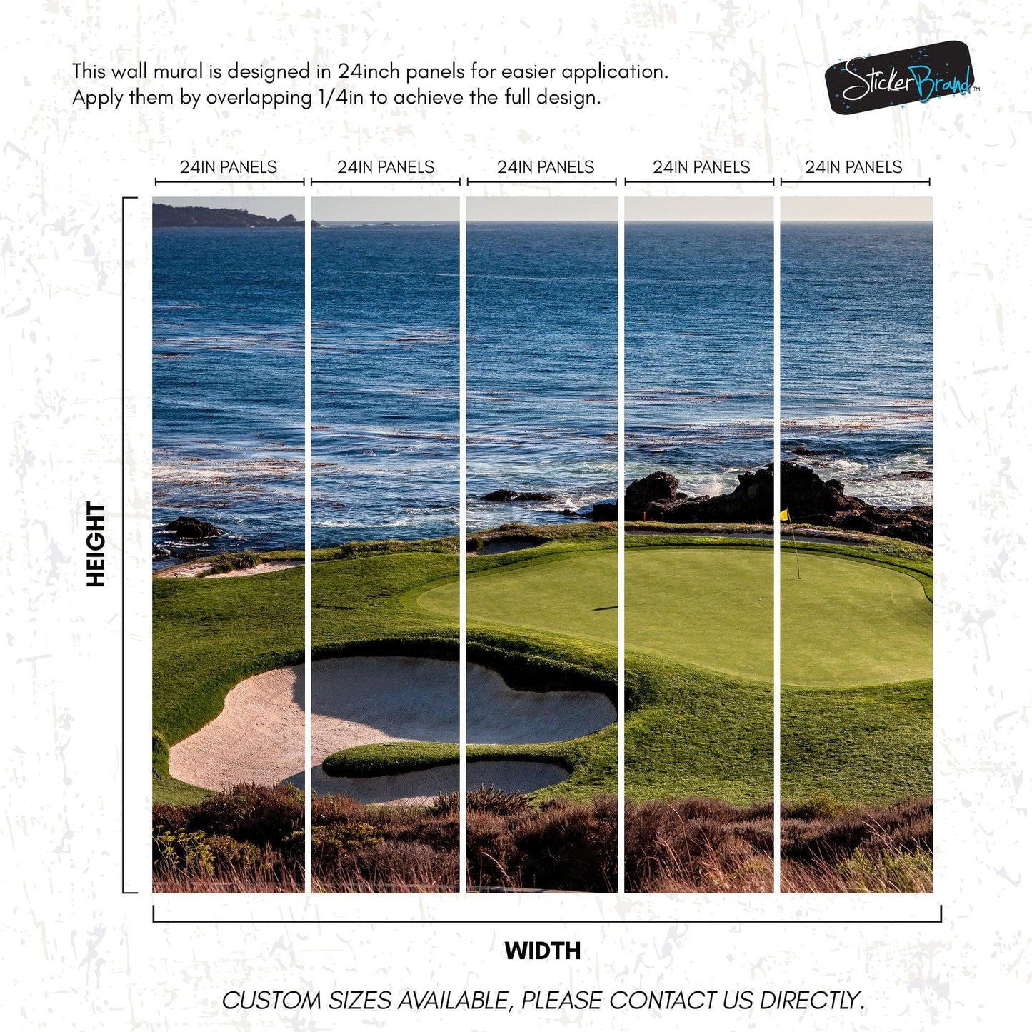 Pebble Beach Golf Course Wallpaper Mural. #6977