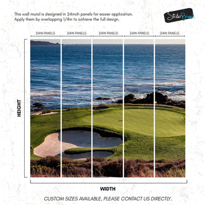 Pebble Beach Golf Course Wallpaper Mural. #6977
