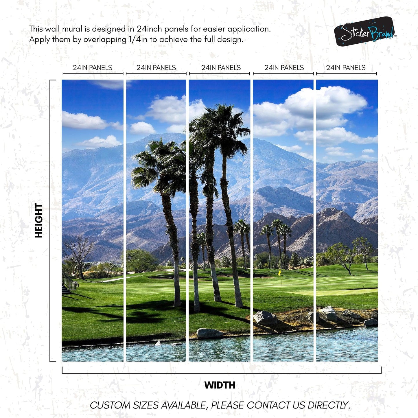 Palm Springs Golf Course Wallpaper Mural. #6979