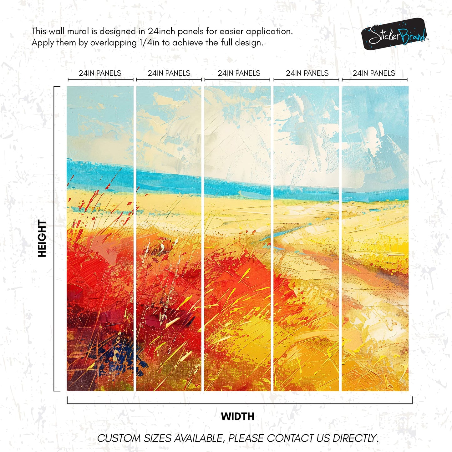 Beach Dune Wall Mural – Abstract Color Painting. #7078