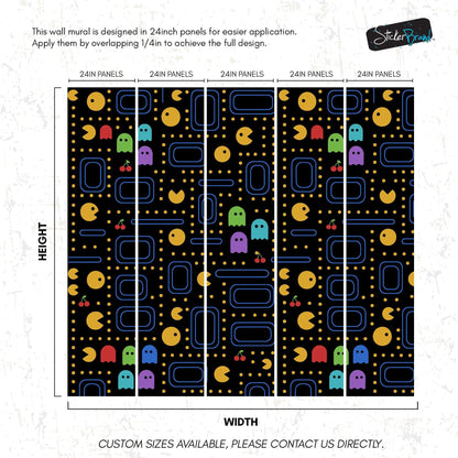 Pacman Wallpaper Mural. #7004