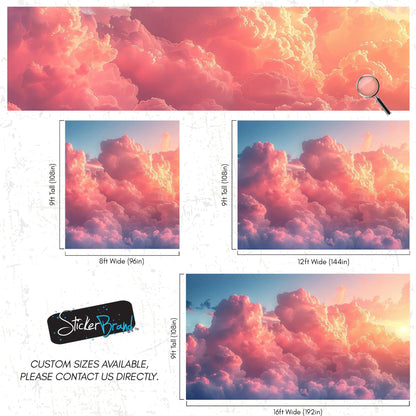 Pink Clouds Wallpaper Mural. #6983