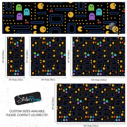 Pacman Wallpaper Mural. #7004
