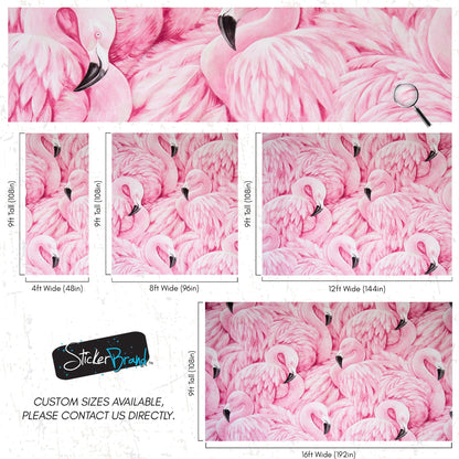 Pink Flamingos Wall Mural – Tropical Wall Art Wallpaper. #7075