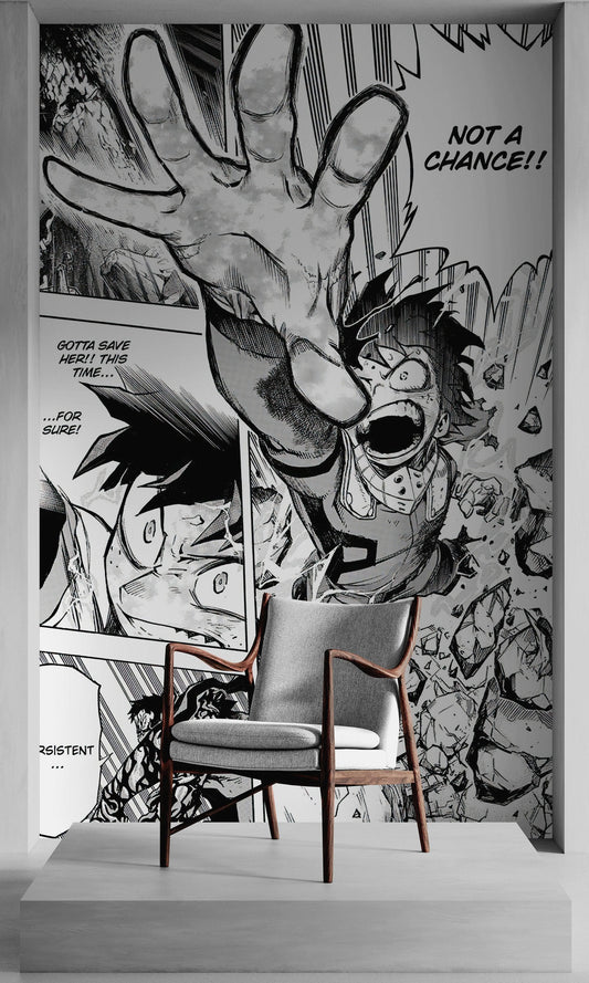 Midoriya Manga Panels Wallpaper Mural. #A1016