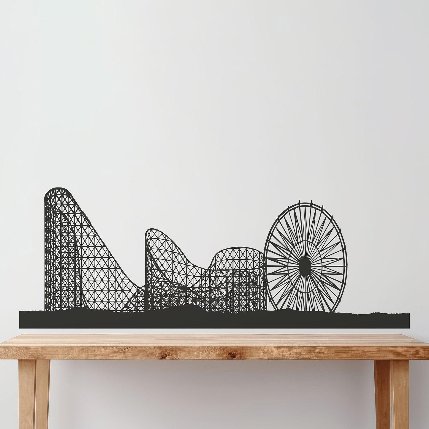 Ferris Wheel and Roller Coaster Wall Decal Design. #OS_AA1051