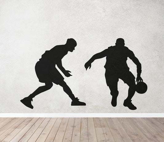 Basketball Wall Decal Sticker. Offense vs Defense Basketball Decor. #OS_AA1185